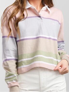 Obey Pastel Corridor Striped Polo